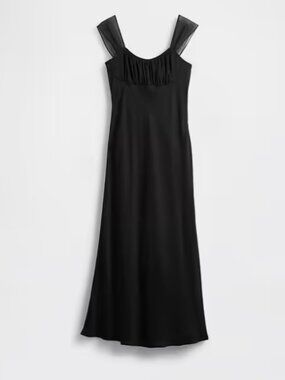 GAP black Mixed media dress, XL, NWT